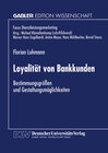 Buchcover Loyalität von Bankkunden