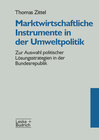 Buchcover Marktwirtschaftliche Instrumente in der Umweltpolitik