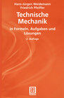 Buchcover Technische Mechanik in Formeln, Aufgaben und Lösungen