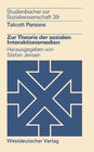 Buchcover Zur Theorie der sozialen Interaktionsmedien