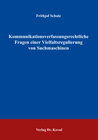 Buchcover Kommunikationsverfassungsrechtliche Fragen einer Vielfaltsregulierung von Suchmaschinen