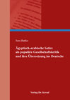 Buchcover Ägyptisch-arabische Satire als populäre Gesellschaftskritik und ihre Übersetzung ins Deutsche