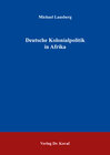 Buchcover Deutsche Kolonialpolitik in Afrika