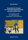 Buchcover Kasuistische Analyse von Anforderungssituationen des Sportunterrichts