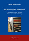 Buchcover Auf zur historischen Archivarbeit!