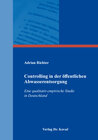 Buchcover Controlling in der öffentlichen Abwasserentsorgung