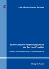 Buchcover Strafrechtliche Verantwortlichkeit der Service Provider