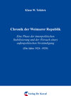 Buchcover Chronik der Weimarer Republik