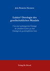 Buchcover Lukács’ Ontologie des gesellschaftlichen Wandels