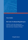 Buchcover Die Lehre Ferdinand Regelsbergers