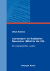 Buchcover Auswanderer der badischen Revolution 1848/49 in die USA