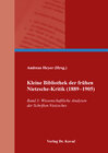 Buchcover Kleine Bibliothek der frühen Nietzsche-Kritik (1889–1905)