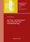 Buchcover Das Wort- und Sprachspiel: Seine Übersetzbarkeit und Didaktisierung
