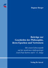 Buchcover Beiträge zur Geschichte der Philosophie, ihren Epochen und Vertretern