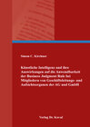 Buchcover Künstliche Intelligenz und ihre Auswirkungen auf die Anwendbarkeit der Business Judgment Rule bei Mitgliedern von Geschä