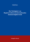 Buchcover Die Nichtigkeit von Registerrechten im internationalen Immaterialgüterrecht