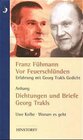 Buchcover Vor Feuerschlünden - Erfahrung mit Georg Trakls Gedicht