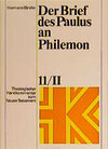 Buchcover Theologischer Handkommentar zum Neuen Testament / Der Brief des Paulus an Philemon