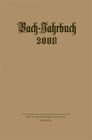 Buchcover Bach-Jahrbuch