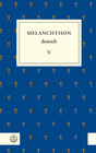 Buchcover Melanchthon deutsch V