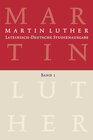 Buchcover Martin Luther: Lateinisch-Deutsche Studienausgabe Band 1