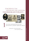 Buchcover Dokumente zur Geschichte des Leipziger Thomaskantorats