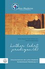 Buchcover Luther lehrt predigen(d)