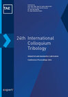 Buchcover 24th International Colloquium Tribology