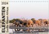 Buchcover Elefanten - Sanfte Riesen Afrikas (Tischkalender 2024 DIN A5 quer), CALVENDO Monatskalender
