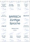 Buchcover BAYRISCH Zünftige Sprüche (Tischkalender 2024 DIN A5 hoch), CALVENDO Monatskalender