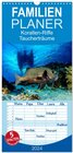 Buchcover Familienplaner 2024 - Korallen-Riffe Taucherträume mit 5 Spalten (Wandkalender, 21 x 45 cm) CALVENDO