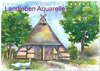 Buchcover Landleben Aquarelle (Tischkalender 2024 DIN A5 quer), CALVENDO Monatskalender