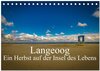 Buchcover Langeoog – Ein Herbst auf der Insel des Lebens (Tischkalender 2024 DIN A5 quer), CALVENDO Monatskalender