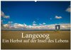 Buchcover Langeoog – Ein Herbst auf der Insel des Lebens (Wandkalender 2024 DIN A2 quer), CALVENDO Monatskalender