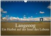 Buchcover Langeoog – Ein Herbst auf der Insel des Lebens (Wandkalender 2024 DIN A4 quer), CALVENDO Monatskalender