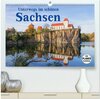 Buchcover Unterwegs im schönen Sachsen (hochwertiger Premium Wandkalender 2024 DIN A2 quer), Kunstdruck in Hochglanz