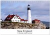 Buchcover New England - 12 Monate Indian Summer (Tischkalender 2024 DIN A5 quer), CALVENDO Monatskalender