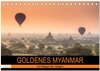 Buchcover GOLDENES MYANMAR 2024 (Tischkalender 2024 DIN A5 quer), CALVENDO Monatskalender