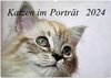 Buchcover Katzen im Porträt / Geburtstagskalender (Wandkalender 2024 DIN A2 quer), CALVENDO Monatskalender