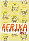 Buchcover Afrika-Sehnsucht 2024 (Tischkalender 2024 DIN A5 hoch), CALVENDO Monatskalender