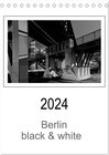 Buchcover Berlin black & white (Tischkalender 2024 DIN A5 hoch), CALVENDO Monatskalender