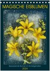 Buchcover Magische Eisblumen (Tischkalender 2024 DIN A5 hoch), CALVENDO Monatskalender