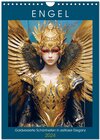 Buchcover Engel. Goldverzierte Schönheiten in zeitloser Eleganz (Wandkalender 2024 DIN A4 hoch), CALVENDO Monatskalender