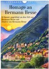 Buchcover Homage an Hermann Hesse- KI-Kunst angelehnt an den Stil von Hermann Hesse mit Zitaten von Hermann Hesse (Wandkalender 20