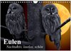 Buchcover Eulen. Nachtaktiv, lautlos, schön (Wandkalender 2025 DIN A4 quer), CALVENDO Monatskalender