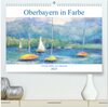 Buchcover Oberbayern in Farbe - Gemalte Bilder vom Alpenrand (hochwertiger Premium Wandkalender 2025 DIN A2 quer), Kunstdruck in H