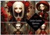 Buchcover Little Gothic Queens. Surrealistische Illustrationen (Wandkalender 2025 DIN A2 quer), CALVENDO Monatskalender