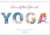 Buchcover Dein erfülltes Jahr mit Yoga - Yogasymbole in Verschmelzung mit Kunst (Tischkalender 2025 DIN A5 quer), CALVENDO Monatsk