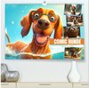 Buchcover Comic Hunde (hochwertiger Premium Wandkalender 2025 DIN A2 quer), Kunstdruck in Hochglanz