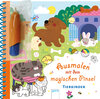 Buchcover Ausmalen mit dem magischen Pinsel. Tierkinder